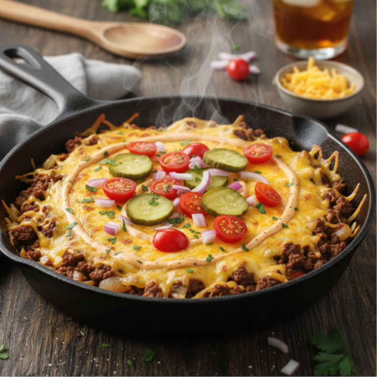 Cheeseburger Cabbage Skillet