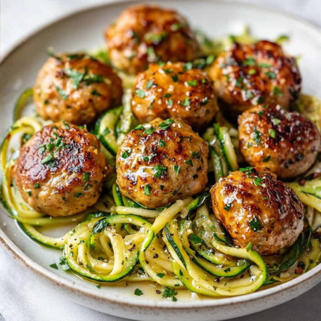 Turkey Meatballs with Zucchini Noodles – Juicy, Light & Perfect for Busy Nights