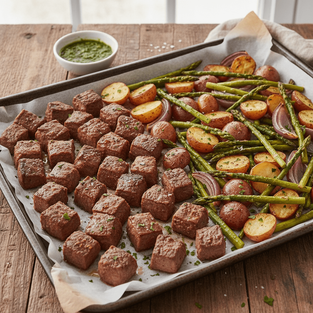 Easy Sheet Pan Steak Dinner